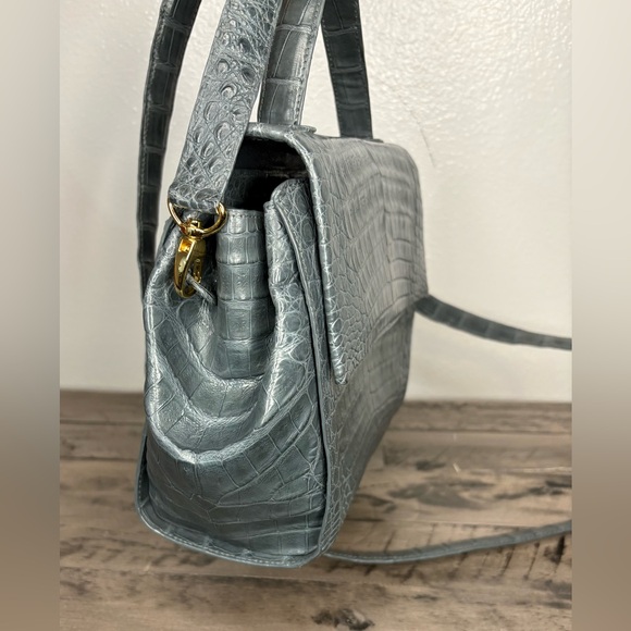 Nancy Gonzalez Gray Crocodile Crossbody Bag. Excellent Condition 😍 - Picture 5 of 10